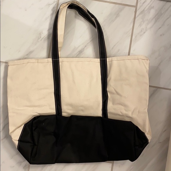 NEW Black Canvas Tote - Picture 4 of 5